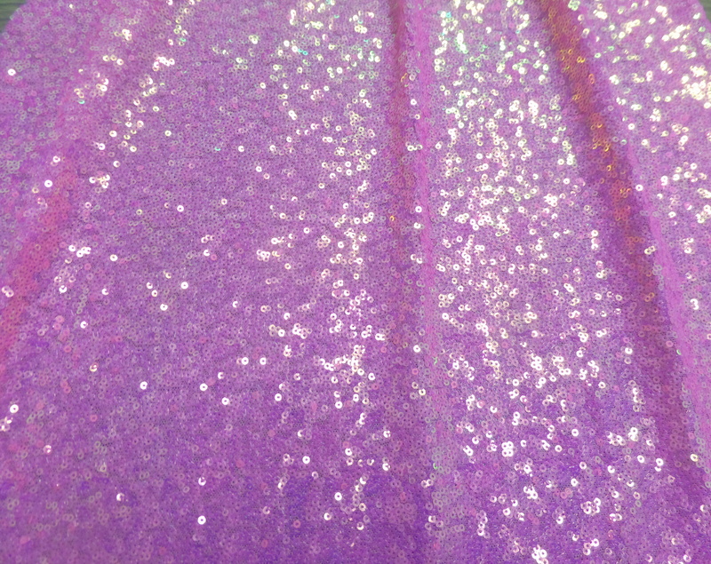 8.Fuchsia Iridescent Sequins On mesh